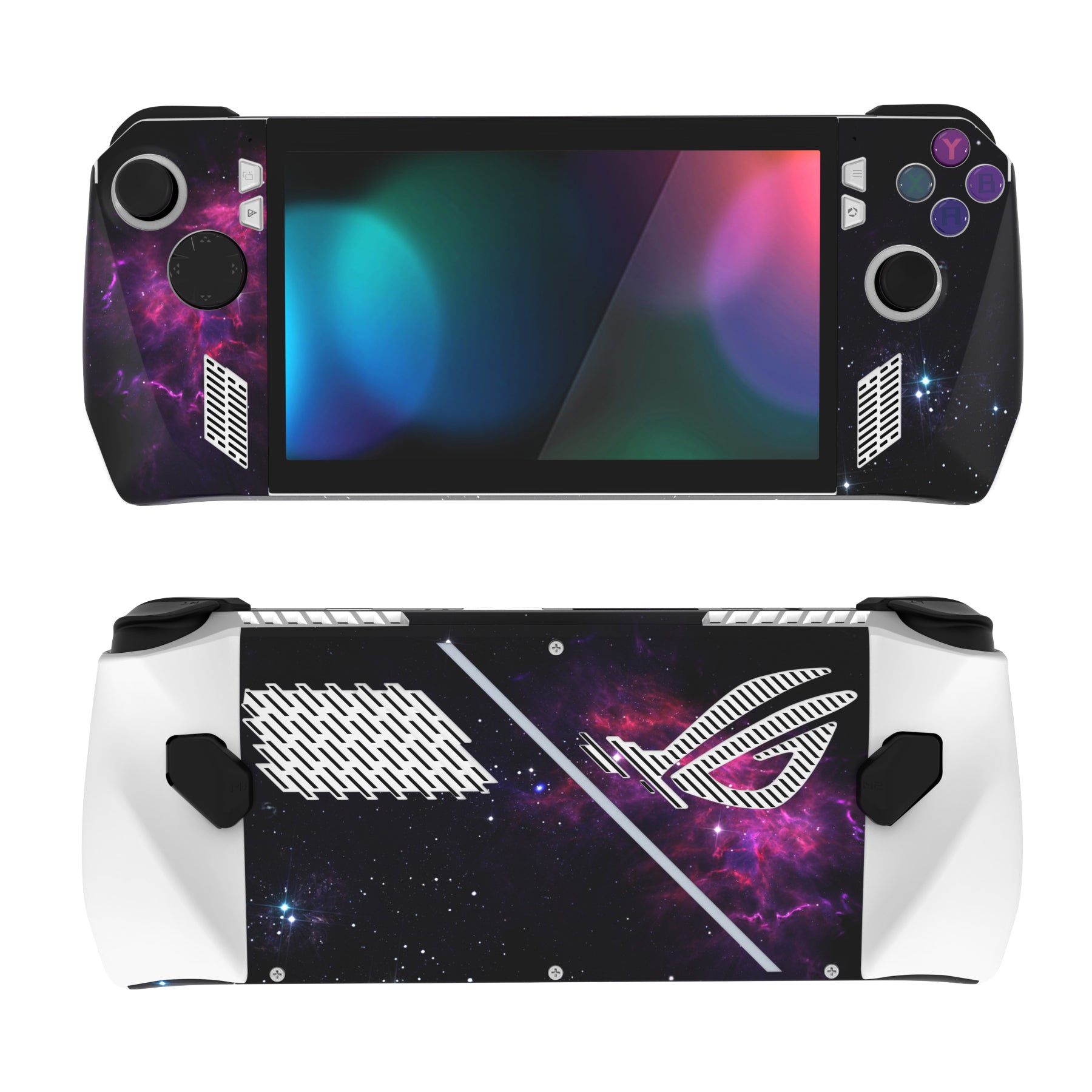 PlayVital Purple Nebula Custom Stickers Vinyl Wraps Protective Skin Decal for ROG Ally Handheld Gaming Console - RGTM005 PlayVital