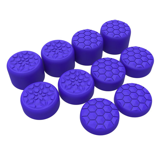 PlayVital QUANTUM Pro Ergonomic Thumbstick Grips for Nintendo Switch 2 (2025) with 3 Height Convex and Concave - Diamond Grain & Crack Bomb Design - Purple PlayVital