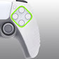 PlayVital Raging Warrior Edition Anti-slip Silicone Cover Skin with Thumbstick Caps for PS5 Wireless Controller - Clear White - KZPF005 PlayVital