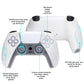 PlayVital Raging Warrior Edition Anti-slip Silicone Cover Skin with Thumbstick Caps for PS5 Wireless Controller - Clear White - KZPF005 PlayVital