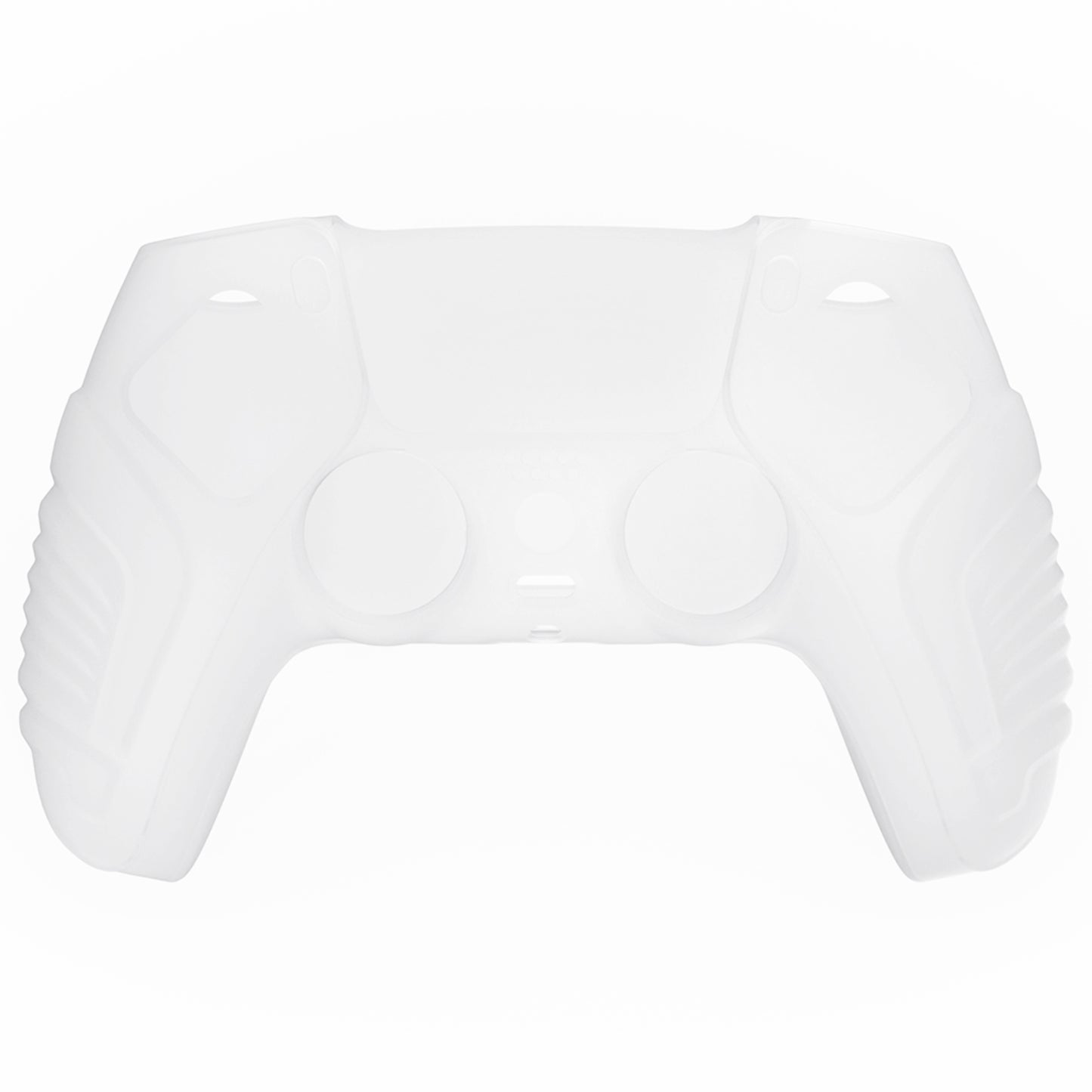 PlayVital Raging Warrior Edition Anti-slip Silicone Cover Skin with Thumbstick Caps for PS5 Wireless Controller - Clear White - KZPF005 PlayVital