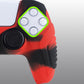 PlayVital Raging Warrior Edition Anti-slip Silicone Cover Skin with Thumbstick Caps for PS5 Wireless Controller - Red & Black - KZPF004 PlayVital