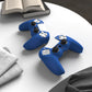 PlayVital Samurai Edition Anti-Slip Silicone Cover Skin with Thumb Grip Caps for PS5 Wireless Controller - Blue - BWPF008 PlayVital