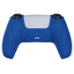 PlayVital Samurai Edition Anti-Slip Silicone Cover Skin with Thumb Grip Caps for PS5 Wireless Controller - Blue - BWPF008 PlayVital