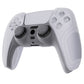 PlayVital Samurai Edition Anti-Slip Silicone Cover Skin with Thumb Grip Caps for PS5 Wireless Controller - Clear White - BWPF013 PlayVital