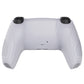 PlayVital Samurai Edition Anti-Slip Silicone Cover Skin with Thumb Grip Caps for PS5 Wireless Controller - Clear White - BWPF013 PlayVital