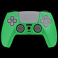 PlayVital Samurai Edition Anti-Slip Silicone Cover Skin with Thumb Grip Caps for PS5 Wireless Controller - Glow in Dark - Green - BWPF014 PlayVital