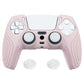 PlayVital Samurai Edition Anti-Slip Silicone Cover Skin with Thumb Grip Caps for PS5 Wireless Controller - Pink - BWPF005 PlayVital