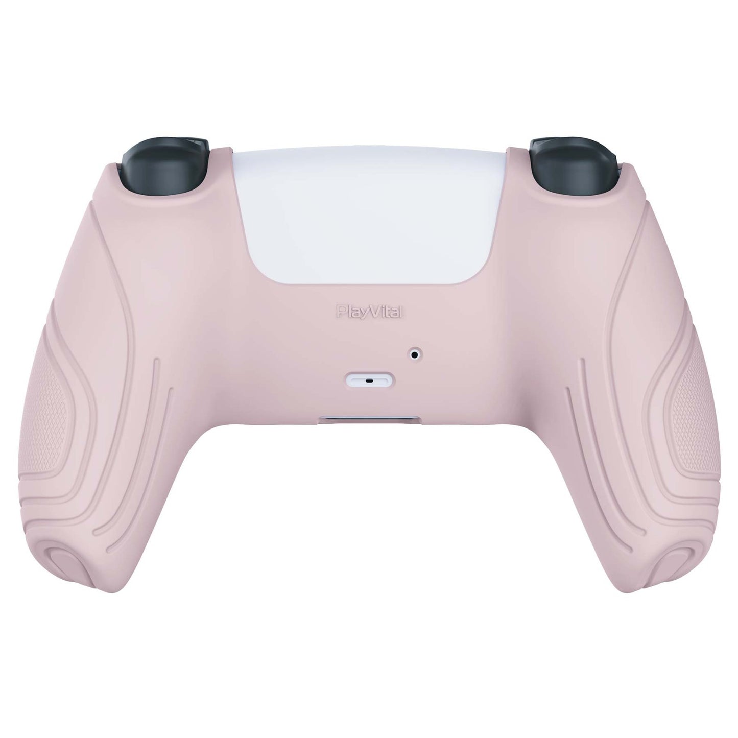 PlayVital Samurai Edition Anti-Slip Silicone Cover Skin with Thumb Grip Caps for PS5 Wireless Controller - Pink - BWPF005 PlayVital