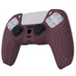 PlayVital Samurai Edition Anti-Slip Silicone Cover Skin with Thumb Grip Caps for PS5 Wireless Controller - Wine Red - BWPF011 PlayVital
