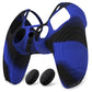 PlayVital Samurai Edition Anti-Slip Silicone Cover Skin with Thumb Grip Caps for PS5 Wireless Controller - Blue & Black PlayVital