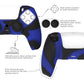 PlayVital Samurai Edition Anti-Slip Silicone Cover Skin with Thumb Grip Caps for PS5 Wireless Controller - Blue & Black PlayVital