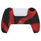 PlayVital Samurai Edition Anti-Slip Silicone Cover Skin with Thumb Grip Caps for PS5 Wireless Controller - Red & Black PlayVital