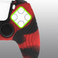 PlayVital Samurai Edition Anti-Slip Silicone Cover Skin with Thumb Grip Caps for PS5 Wireless Controller - Red & Black PlayVital