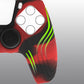 PlayVital Samurai Edition Anti-Slip Silicone Cover Skin with Thumb Grip Caps for PS5 Wireless Controller - Red & Black PlayVital