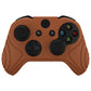 PlayVital Samurai Edition Anti Slip Silicone Case Cover with Thumb Grip Caps for Xbox One X/S Controller - Signal Brown - XOQ046 playvital