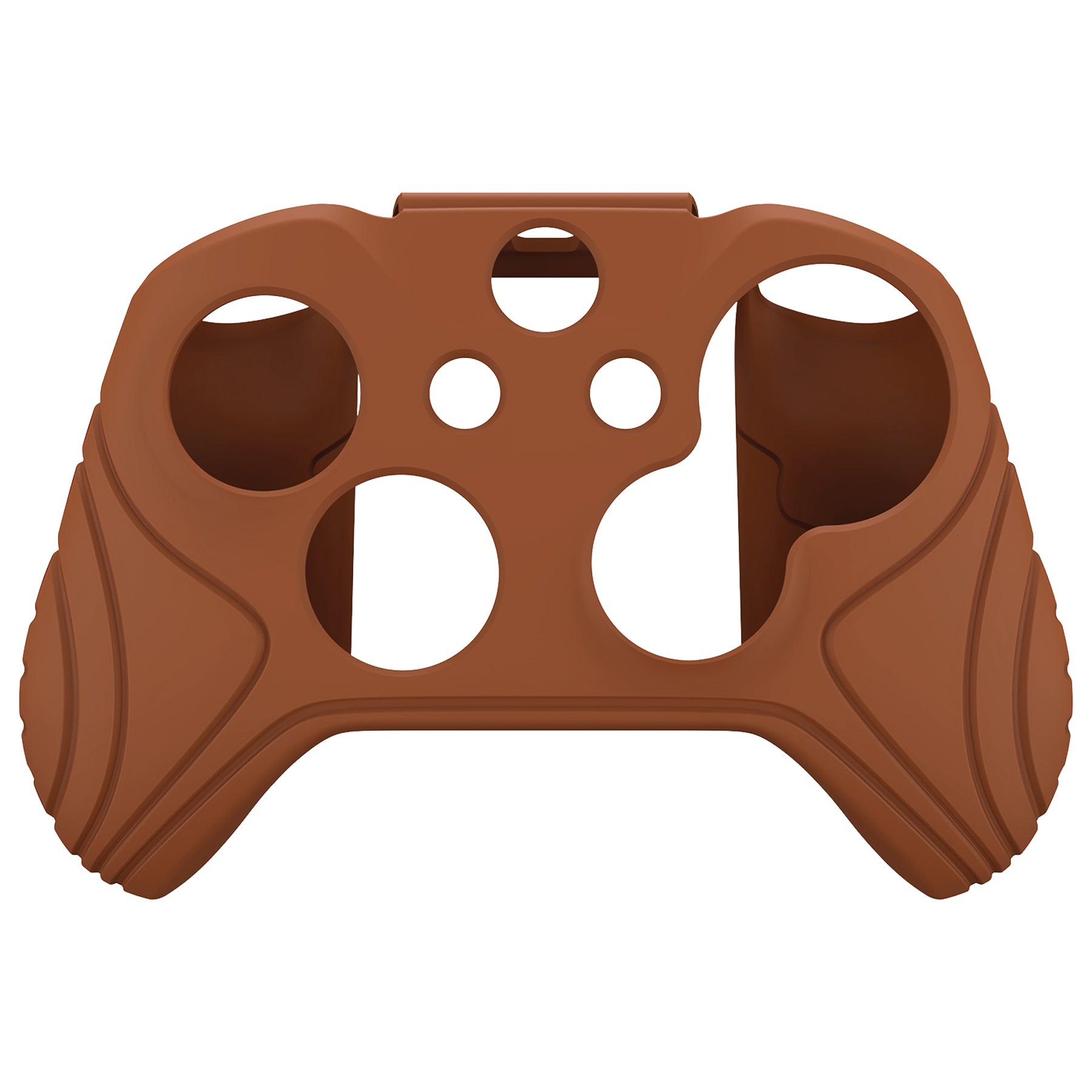 PlayVital Samurai Edition Anti Slip Silicone Case Cover with Thumb Grip Caps for Xbox One X/S Controller - Signal Brown - XOQ046 playvital