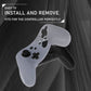 PlayVital Samurai Edition Ergonomic Anti-slip Silicone Skin Protective Case with Thumb Grip Caps for Nintendo Switch Pro Controller - Clear White - EBNPP008 PlayVital