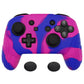 PlayVital Samurai Edition Ergonomic Anti-slip Silicone Skin Protective Case with Thumb Grip Caps for Nintendo Switch Pro Controller - Pink & Purple & Blue PlayVital