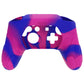 PlayVital Samurai Edition Ergonomic Anti-slip Silicone Skin Protective Case with Thumb Grip Caps for Nintendo Switch Pro Controller - Pink & Purple & Blue PlayVital