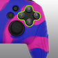 PlayVital Samurai Edition Ergonomic Anti-slip Silicone Skin Protective Case with Thumb Grip Caps for Nintendo Switch Pro Controller - Pink & Purple & Blue PlayVital