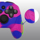 PlayVital Samurai Edition Ergonomic Anti-slip Silicone Skin Protective Case with Thumb Grip Caps for Nintendo Switch Pro Controller - Pink & Purple & Blue PlayVital
