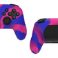 PlayVital Samurai Edition Ergonomic Anti-slip Silicone Skin Protective Case with Thumb Grip Caps for Nintendo Switch Pro Controller - Pink & Purple & Blue PlayVital