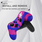 PlayVital Samurai Edition Ergonomic Anti-slip Silicone Skin Protective Case with Thumb Grip Caps for Nintendo Switch Pro Controller - Pink & Purple & Blue PlayVital