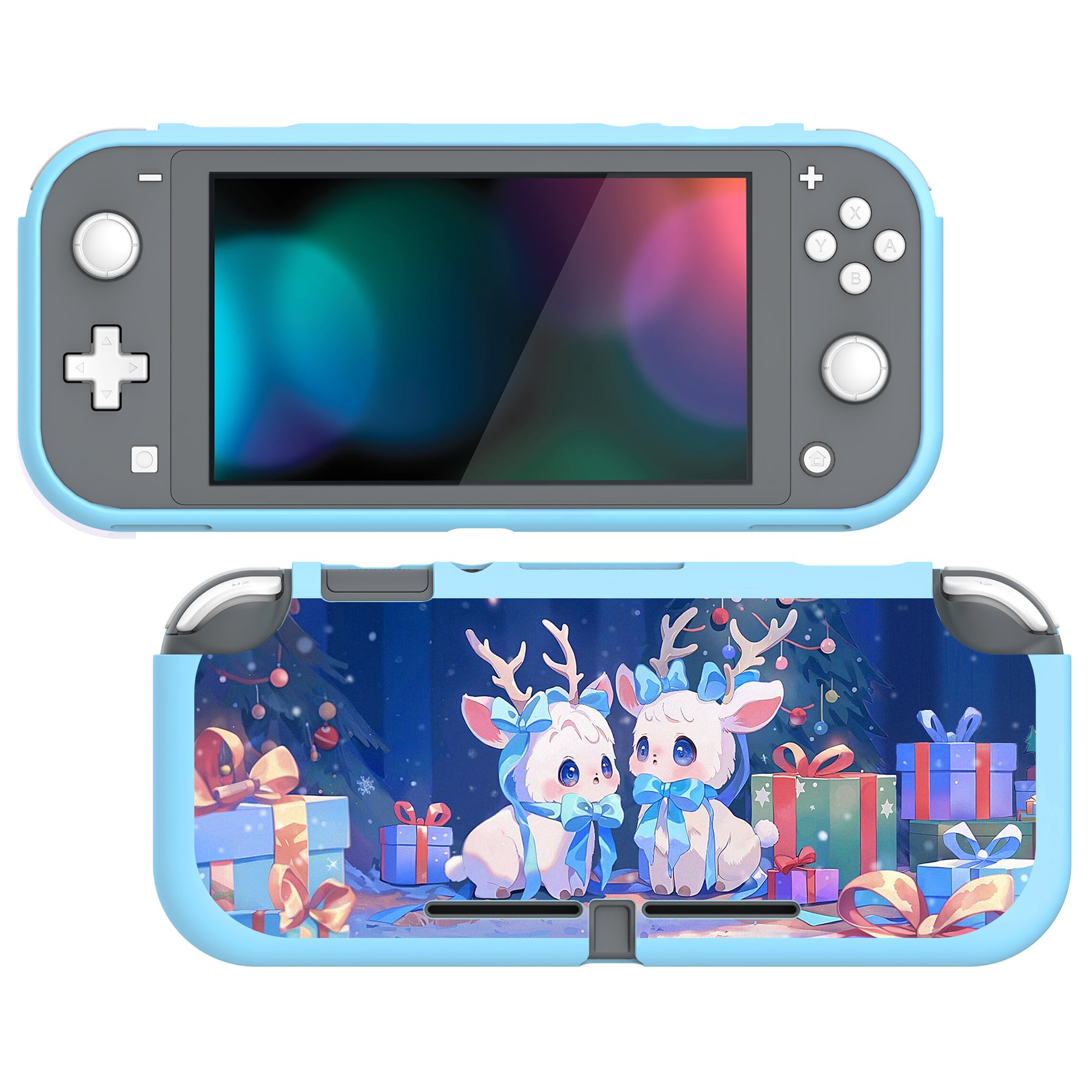 PlayVital Nintendo Switch Lite Custom Protective Case - Santa Deer