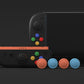 PlayVital Silicone Button Covers and Thumb Grip Set for Nintendo Switch 2 (2025), 8 Pcs Colorful ABXY Directional Button Caps & 4 Joystick Caps for Joycon 2 - Black & Gray & Blue & Orange PlayVital