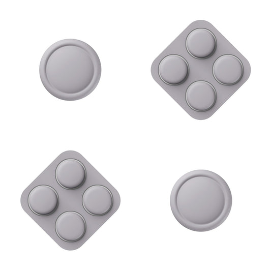PlayVital Silicone Button Covers and Thumb Grip Set for Nintendo Switch 2 (2025), ABXY Directional Button Caps for Joycon 2 - New Hope Gray PlayVital