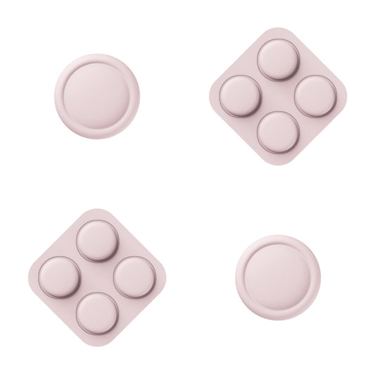 PlayVital Silicone Button Covers and Thumb Grip Set for Nintendo Switch 2 (2025), ABXY Directional Button Caps for Joycon 2 - Pink PlayVital