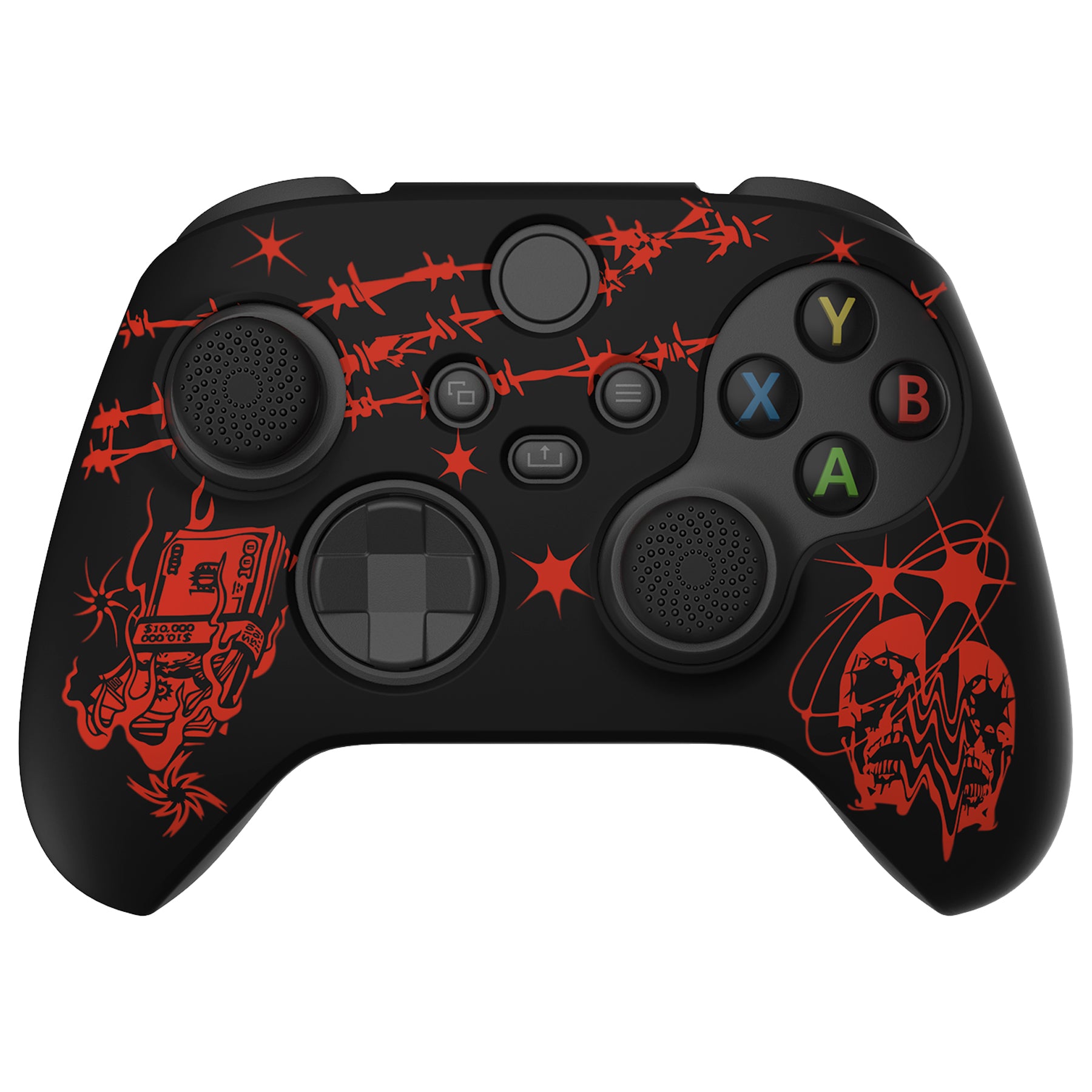 PlayVital Sin Source Silicone Cover Skin wtih Thumb Grip Caps for Xbox Series X/S Controller - BLX3028 PlayVital