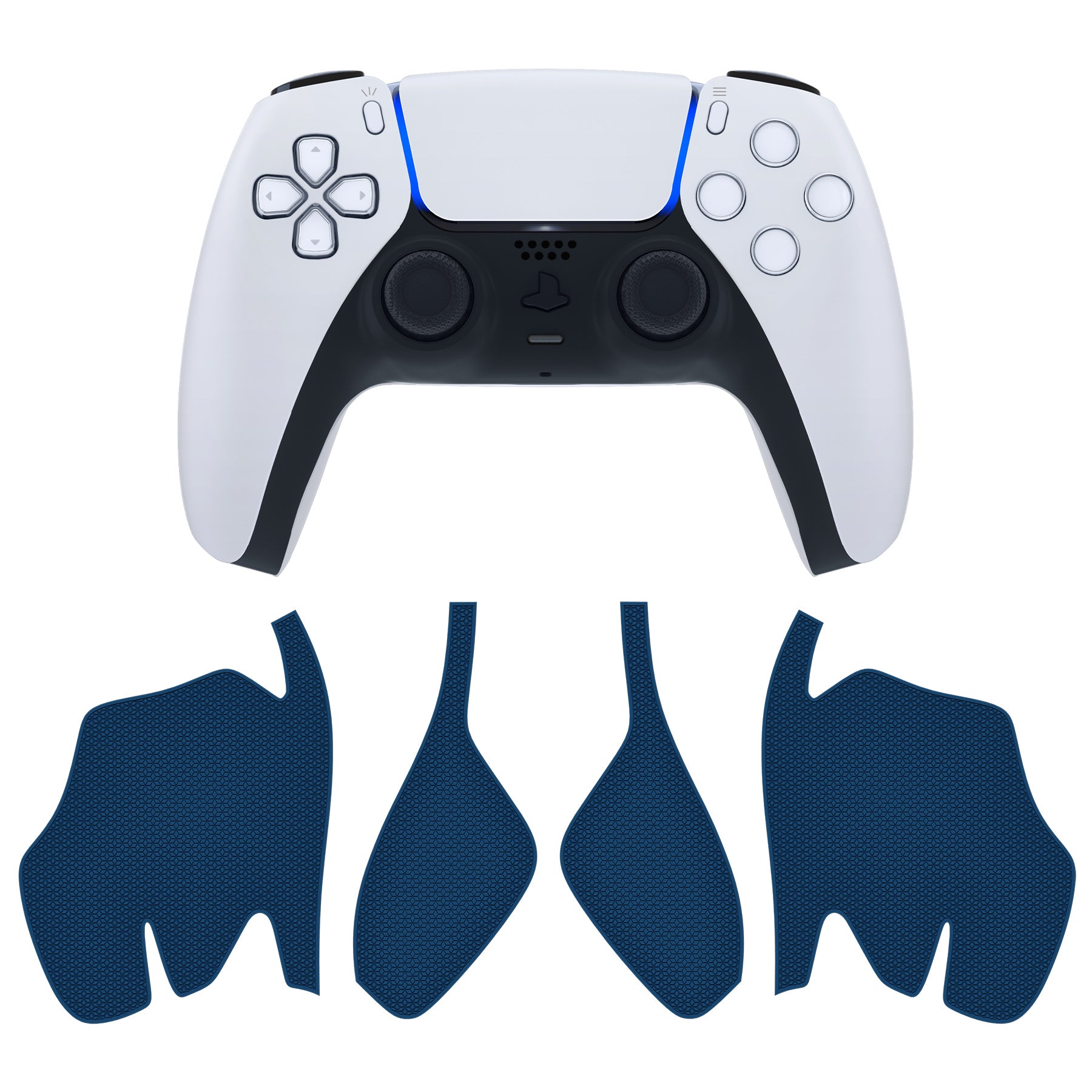PlayVital Split Design Anti-Skid Sweat-Absorbent Premium Grip for PS5 Controller – Klein Blue - FHPFM003 PlayVital