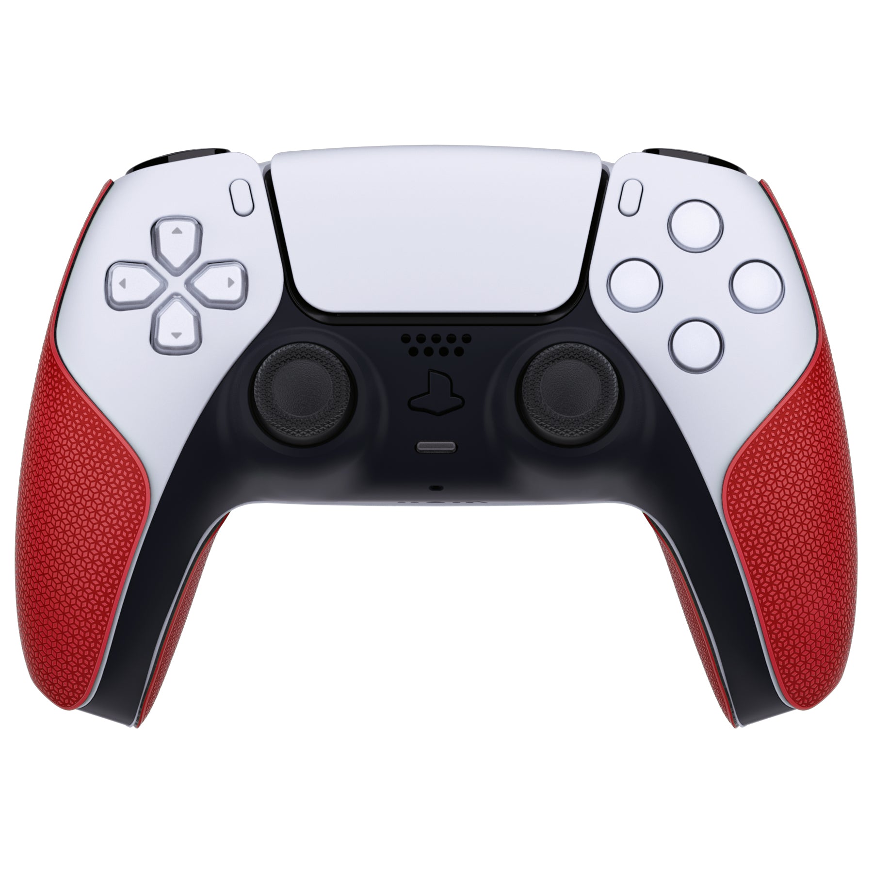 PlayVital Split Design Anti-Skid Sweat-Absorbent Premium Grip for PS5 Controller – Red - FHPFM004 PlayVital