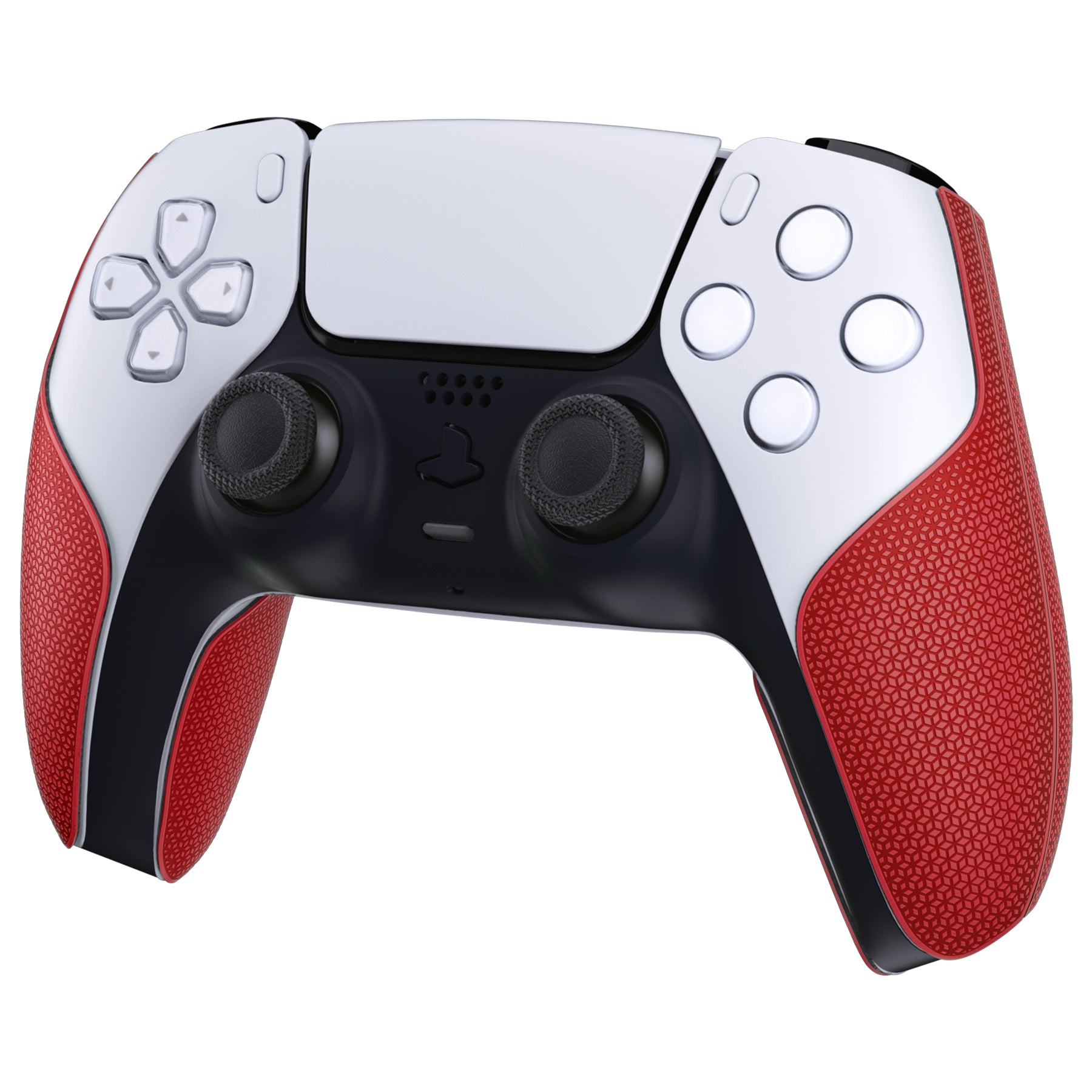 PlayVital Split Design Anti-Skid Sweat-Absorbent Premium Grip for PS5 Controller – Red - FHPFM004 PlayVital