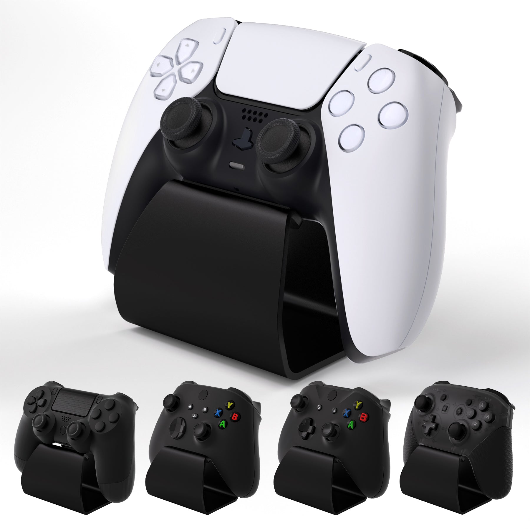 PlayVital Stand-AL Universal Metal Game Controller Stand for PS5 & PS4 & Xbox Series X/S & Xbox One - Black - FQZPFC001 PlayVital