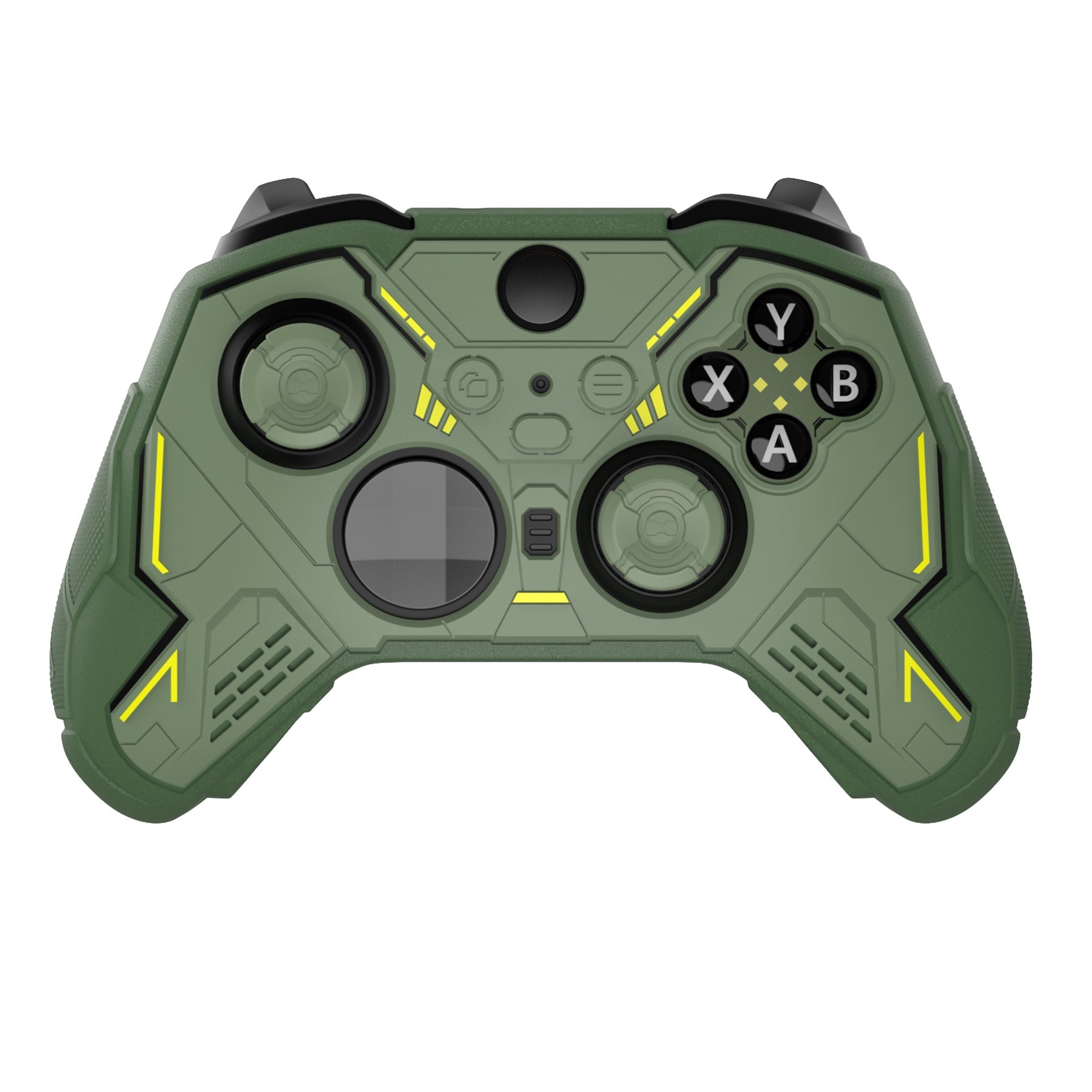 PlayVital Stellar Mecha Silicone Cover Skin with Thumb Grips for Xbox Elite Series 2 & Elite Series 2 Core Controller - Army & Rainforest Green PlayVital