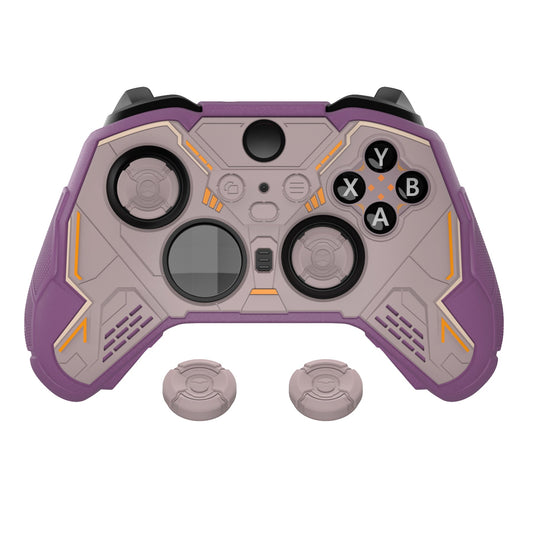 PlayVital Stellar Mecha Silicone Cover Skin with Thumb Grips for Xbox Elite Series 2 & Elite Series 2 Core Controller - Taupe & Purple PlayVital