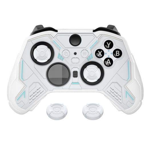 PlayVital Stellar Mecha Silicone Cover Skin with Thumb Grips for Xbox Elite Series 2 & Elite Series 2 Core Controller - White PlayVital