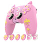 PlayVital Sweetheart Kitty Series Silicone Cover with 6 Joystick Caps and 6 Sticker for PS5 Controller, Soft Anti-Slip Full Protection Grip Skin Compatible with PS5 Charging Dock - Pink