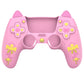 PlayVital Sweetheart Kitty Series Silicone Cover with 6 Joystick Caps and 6 Sticker for PS5 Controller, Soft Anti-Slip Full Protection Grip Skin Compatible with PS5 Charging Dock - Pink