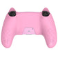 PlayVital Sweetheart Kitty Series Silicone Cover with 6 Joystick Caps and 6 Sticker for PS5 Controller, Soft Anti-Slip Full Protection Grip Skin Compatible with PS5 Charging Dock - Pink