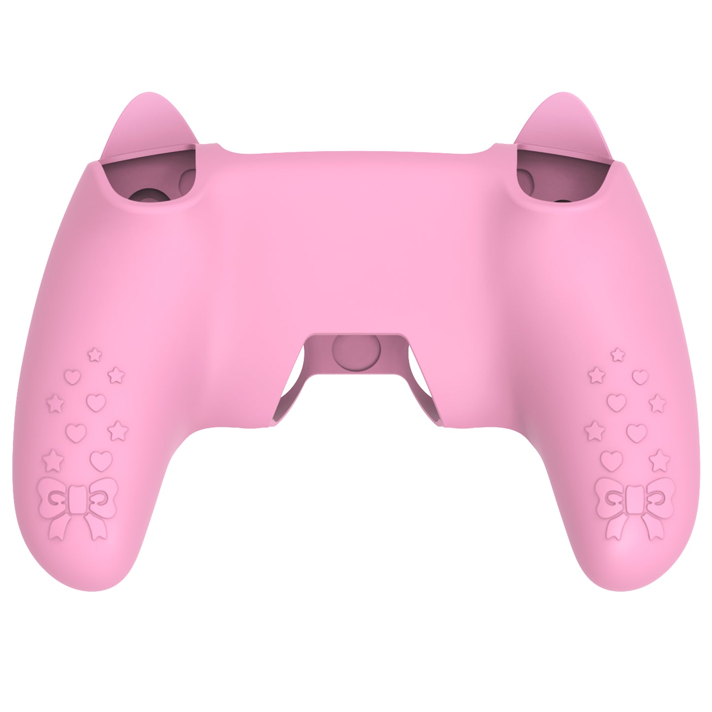 PlayVital Sweetheart Kitty Series Silicone Cover with 6 Joystick Caps and 6 Sticker for PS5 Controller, Soft Anti-Slip Full Protection Grip Skin Compatible with PS5 Charging Dock - Pink