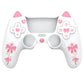 PlayVital Sweetheart Kitty Series Silicone Cover with 6 Joystick Caps and 6 Sticker for PS5 Controller, Soft Anti-Slip Full Protection Grip Skin Compatible with PS5 Charging Dock - White