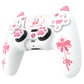 PlayVital Sweetheart Kitty Series Silicone Cover with 6 Joystick Caps and 6 Sticker for PS5 Controller, Soft Anti-Slip Full Protection Grip Skin Compatible with PS5 Charging Dock - White