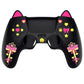 PlayVital Sweetheart Kitty Series Silicone Cover with Cat Paw Thumb Grips for PS5 Controller, Compatible with PS5 Charging Dock - Black PlayVital