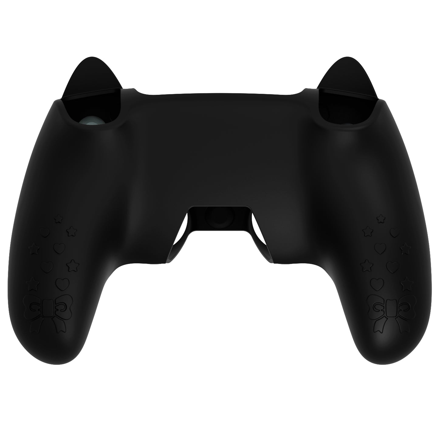 PlayVital Sweetheart Kitty Series Silicone Cover with Cat Paw Thumb Grips for PS5 Controller, Compatible with PS5 Charging Dock - Black PlayVital