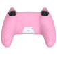 PlayVital Sweetheart Kitty Series Silicone Cover with Cat Paw Thumb Grips for PS5 Controller, Compatible with PS5 Charging Dock - Pink PlayVital