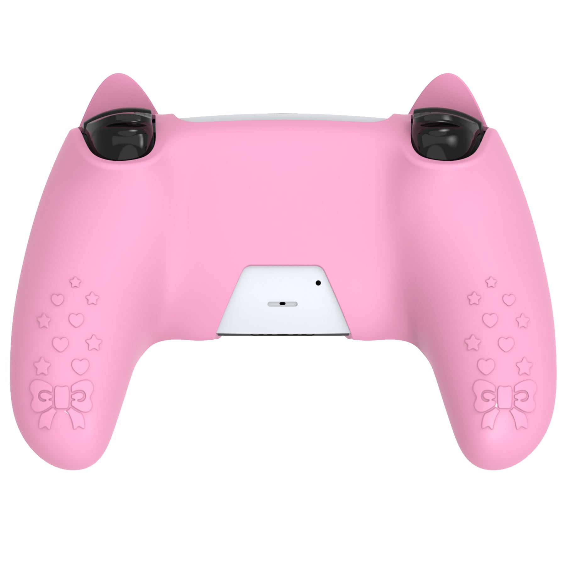 PlayVital Sweetheart Kitty Series Silicone Cover with Cat Paw Thumb Grips for PS5 Controller, Compatible with PS5 Charging Dock - Pink PlayVital